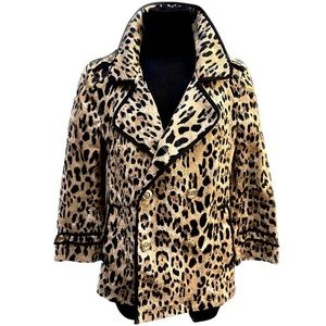 WHBM Leopard swing Blazer